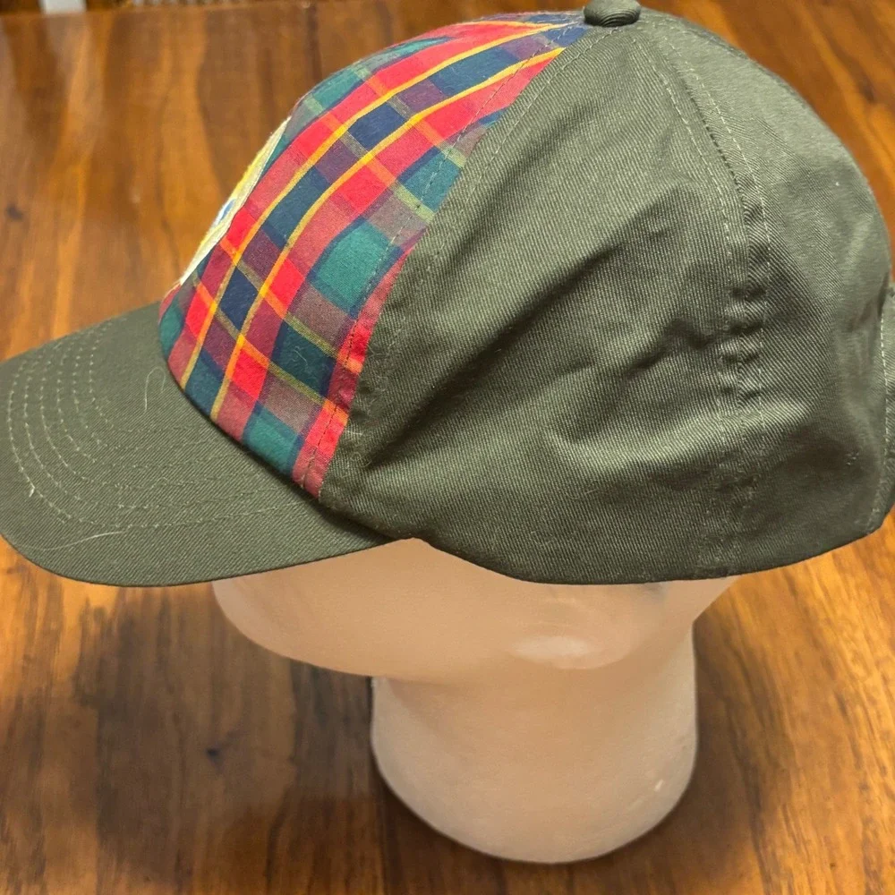 Webelos Cap Olive Green Plaid Boy Scouts of America Uniform Hat MD/LG